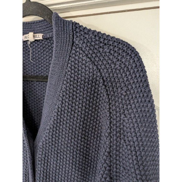 Alex Mill Romy Long Cardigan Sweater Navy Blue Chinky Knit duster Women Medium - Picture 4 of 9
